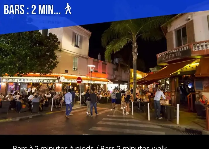 Impeccable 3 Pieces Avec Balcons, La Plage A 50M Juan Les Pins Proche Cannes